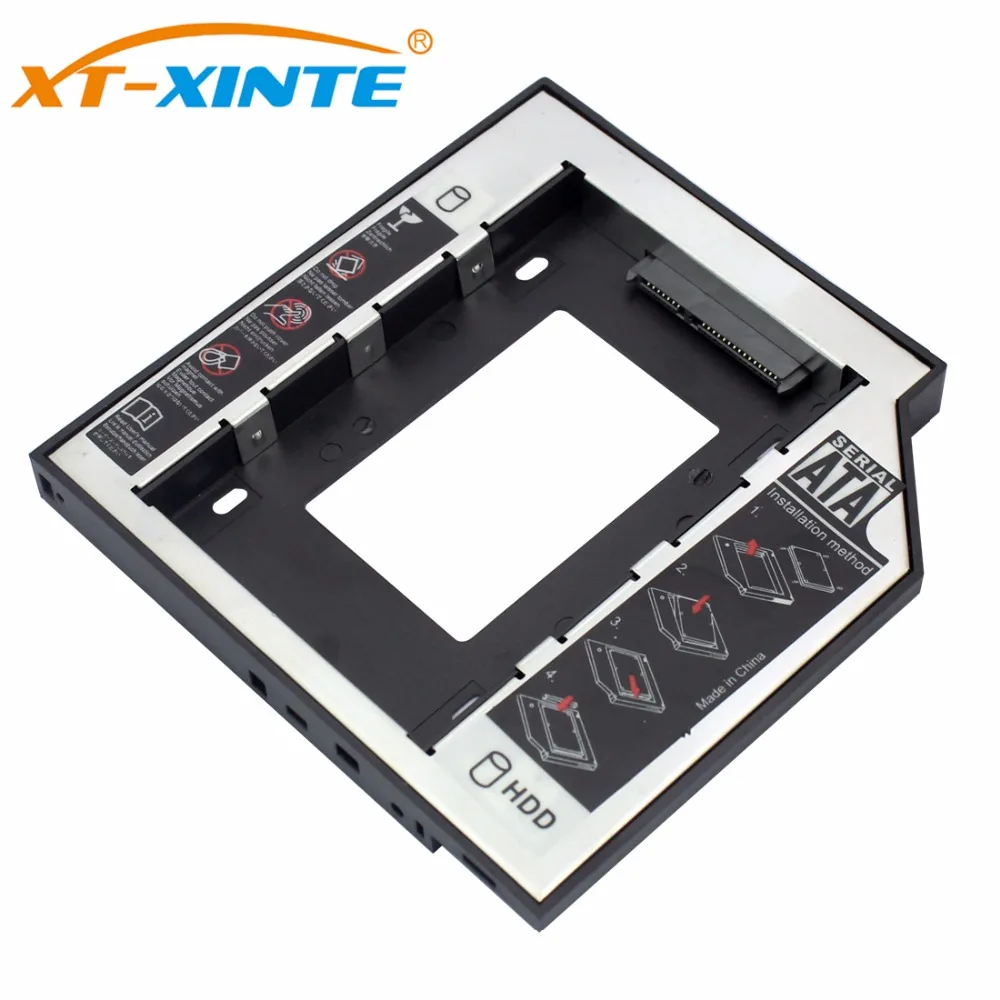 

Plastic Aluminum Universal Optibay 2nd HDD Caddy 9.5mm SATA3.0 2.5" SSD CD DVD to HDD Case Enclosure CD-ROM ODD