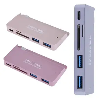 

5 in1 Multifunction Type-C Splitter Hub, USB 3.1 Combo SD/TF Card Reader Charging Adapter for Macbook Tablet PC Laptop