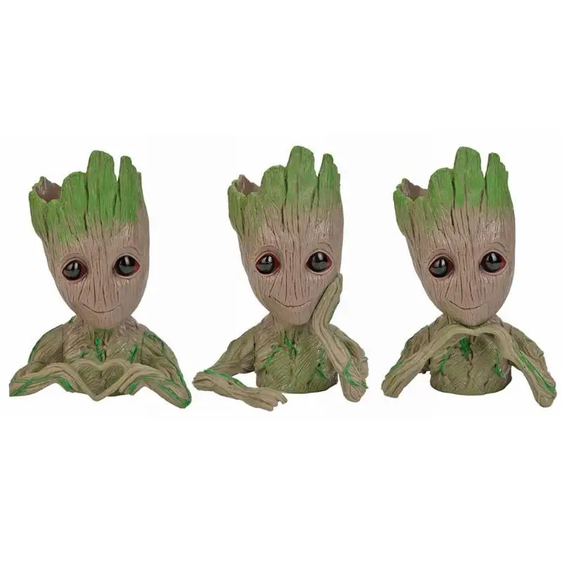 PVC Baby Flowerpot Flower Pot Planter Action Figures Guardians of The Galaxy Toy Tree Man Cute