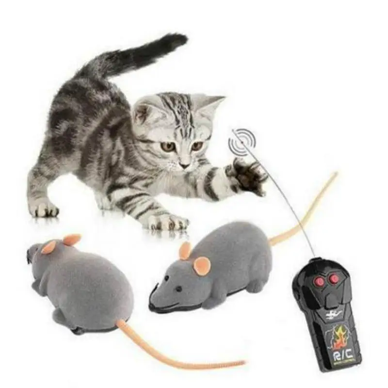 Hot selling New Black White Funny Pet Mice Toy Wireless RC Gray Rat