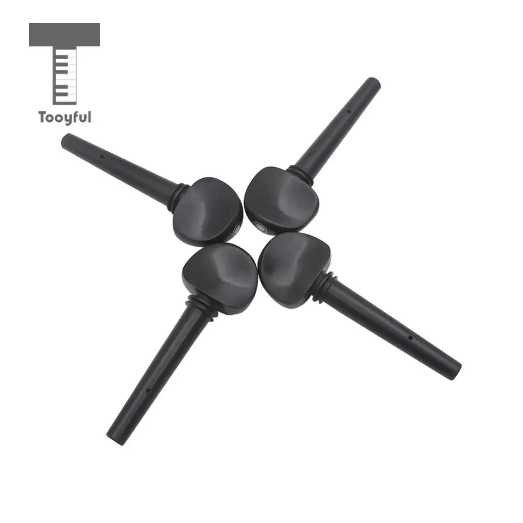 Tooyful Изысканный 4 шт. эбеновый Гриф для виолончели колышки Тюнеры машинные головки для 3/4 4/4 Виолончель запасные части