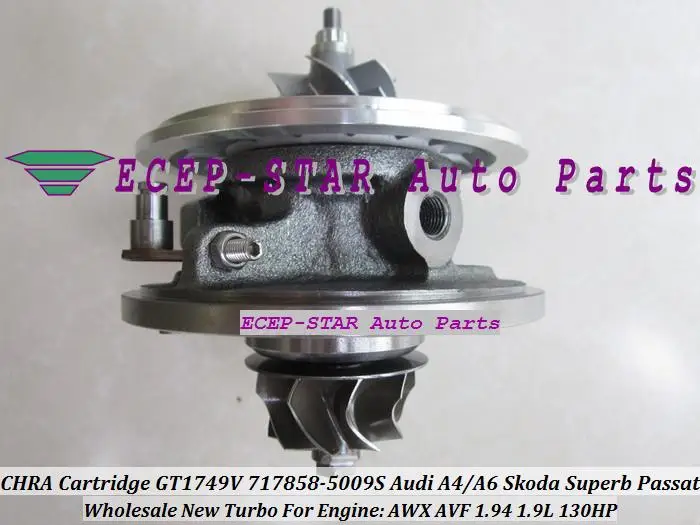 Turbo CHRA Cartridge Turbocharger Core GT1749V 717858-5009S For AUDI A4 A6 SKODA Superb VW PASSAT TDI AWX AVF 1.94 1.9L 130HP (5)