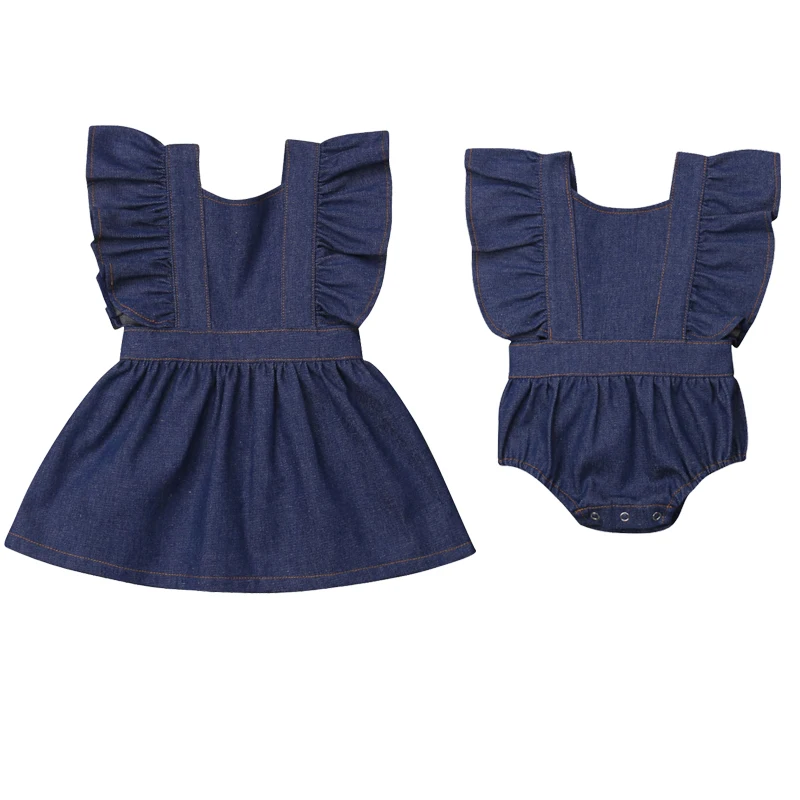 newborn denim dress