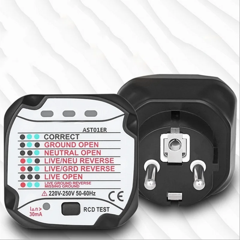 

Fashion Power detector Safety Inspection Power Detector Electrical Socket Diagnostic Tester US EU Plug