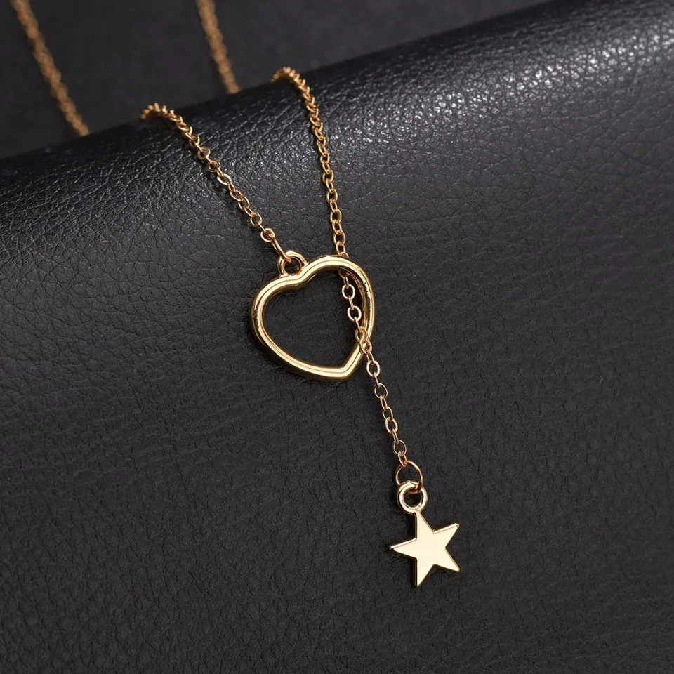 

Minimalism Small Gold Star Pendant Women Custom Necklaces Chain Generous High Quality Initial Necklace For Women Girls