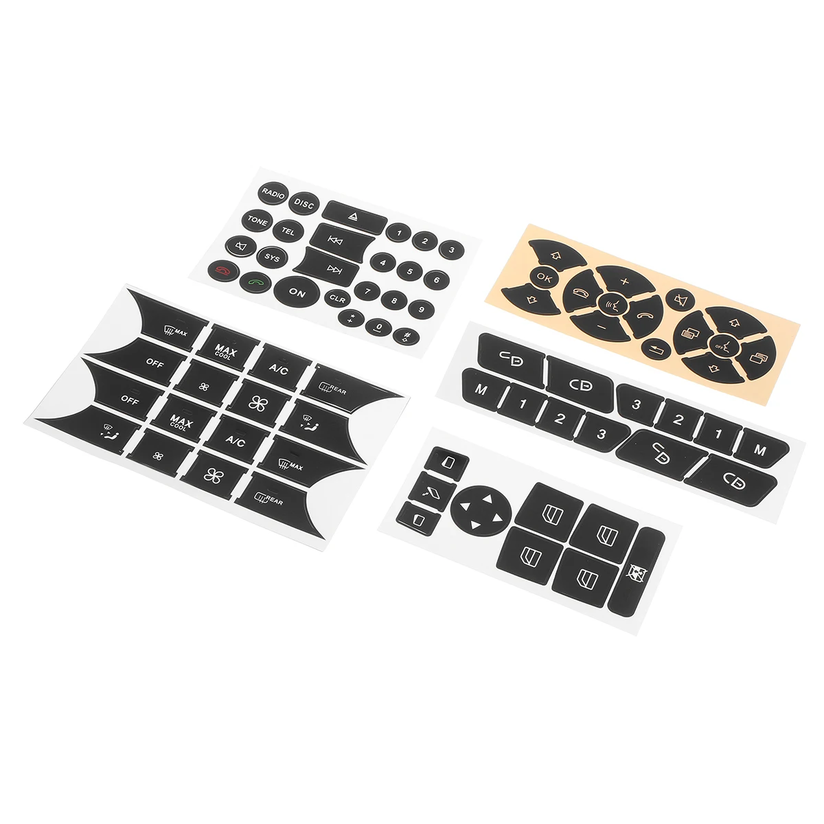 Tanie Samochód przycisk naprawa kierownicy AC drzwi blokada okna naklejki naklejki nowy dla Mercedes Benz 2007 2014 przycisk naprawa naklejka naklejka