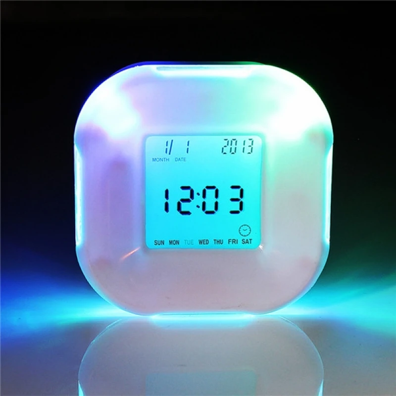 

4-side Change Alarm Clock W/ Calendar Timer Temperature Multifunction Led Clock