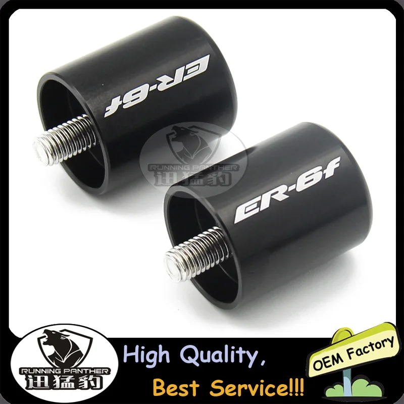 

Black Motorcycle Handlebar Grips Ends Hand Bar End For Kawasaki ER6F ER6N ER6N/6F 2006-2017 2016 2015 2014 2013 2013