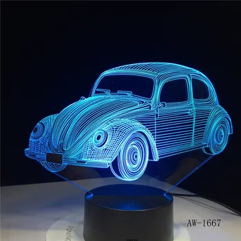 

Car Machinery Vehicle Bulldozer Tractor 3D 7 Colors Lamp Visual Led Night Light For Kids Touch Usb Table Lampara AW-1667