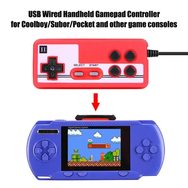 

USB Wired Handheld Gamepad Controller Game Console Joystick Compatible with for Coolboy for Subor Pocket And Other Game Consoles