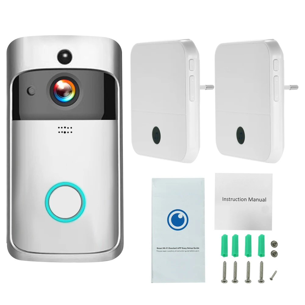

WiFi Smart Wireless Security DoorBell Smart HD 1080P Visual Intercom Recording Video Door Phone Remote Home Monitoring