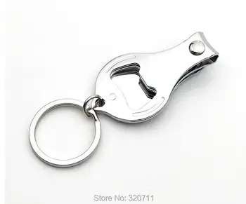 

Custom LOGO FREE SHIPPING 300pcs/lot Metal Three in One Nail Clipper Keychains Nail Cutter Bottle Opener Keyrings