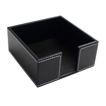 

JEYL Square Waterproof Toilet Toilet Paper Holder Restaurant Hotel Sheet Paper Rack Leather Tissue Box Black