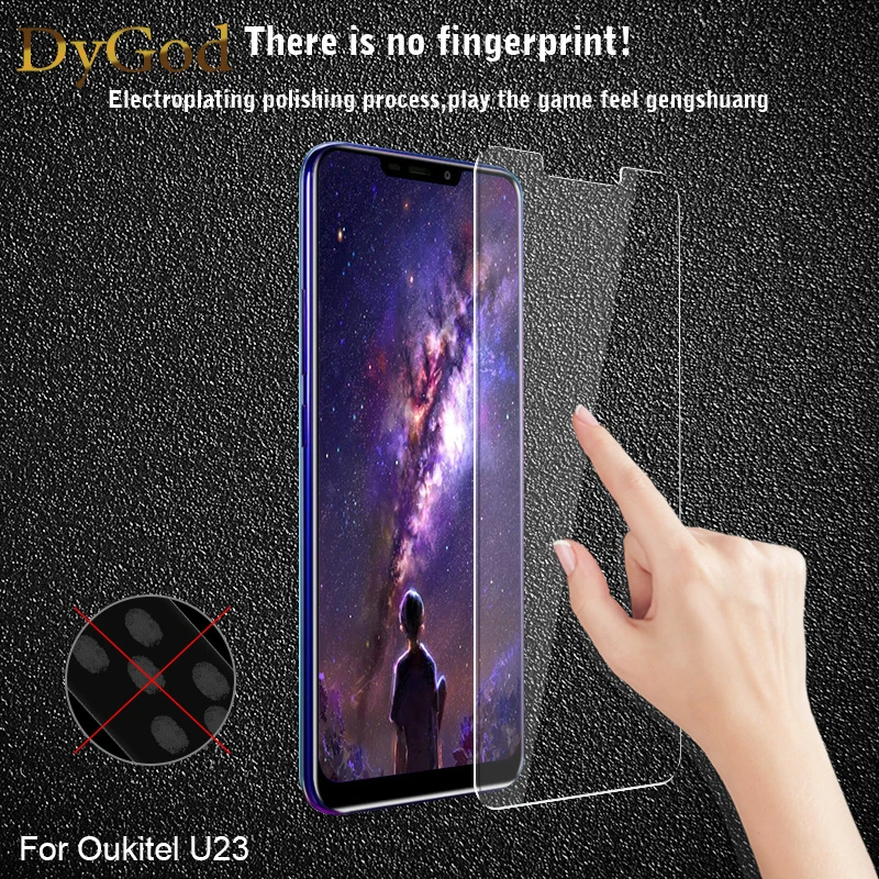 

DyGod 9H 2.5D For Oukitel U23 Tempered Glass 6.18inch Front Glass Screen Protector Film For Oukitel U23 Phone Replacement