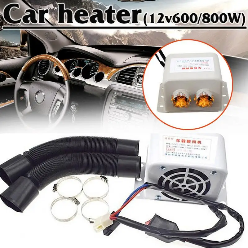 cacoonlisteo 12V Car Heater 600W/800W Winter Auto Glass Defroster