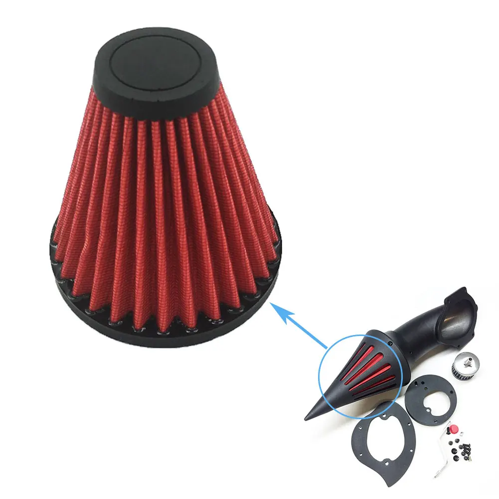 

Red Universal Air filter element Cone Spike For Harley Touring Road King Street Road Electra Glide Rocker Motorcycle accessories