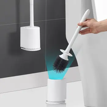 

Trendy Creative Toilet Brush Creative Bathroom Cleaning Toilet Brush Set New Long Handle No Dead Angle Cleaning Brush