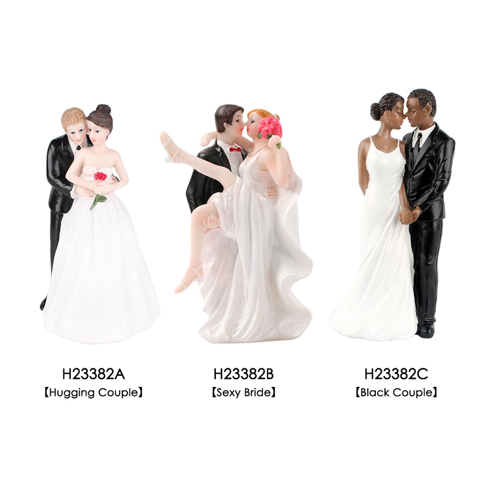 Reusable Wedding Cake Toppers Bride And Groom Romantic Resin