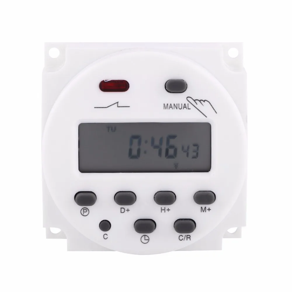 

AC/DC 24V 110V 220V Timer Switch Digital LCD Power Week Mini Programmable Time Switch Relay Switch Control CN101A Hot