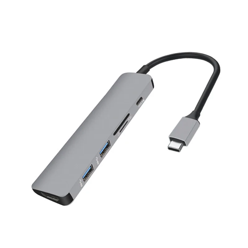 6 в 1 USB Type C к HDMI 3 0 адаптер конвертер зарядный концентратор SD/TF карта док станция