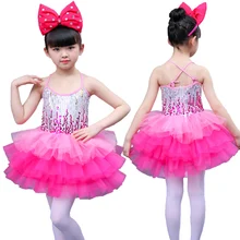 Songyuexia/Новые Детские костюмы; танцевальная одежда для детского сада; платье принцессы для девочек с блестками; пышная юбка для танцев в джазовом стиле