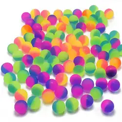 100 шт. двойные цветные прыгающие шарики плавающие эластичные прыгающие шарики детские забавные игры на открытом воздухе игрушки