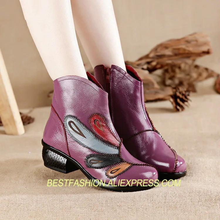 

autumn and winter new fashion ladies leather thick with Martin boots bare boots platform zipper casual women's boots