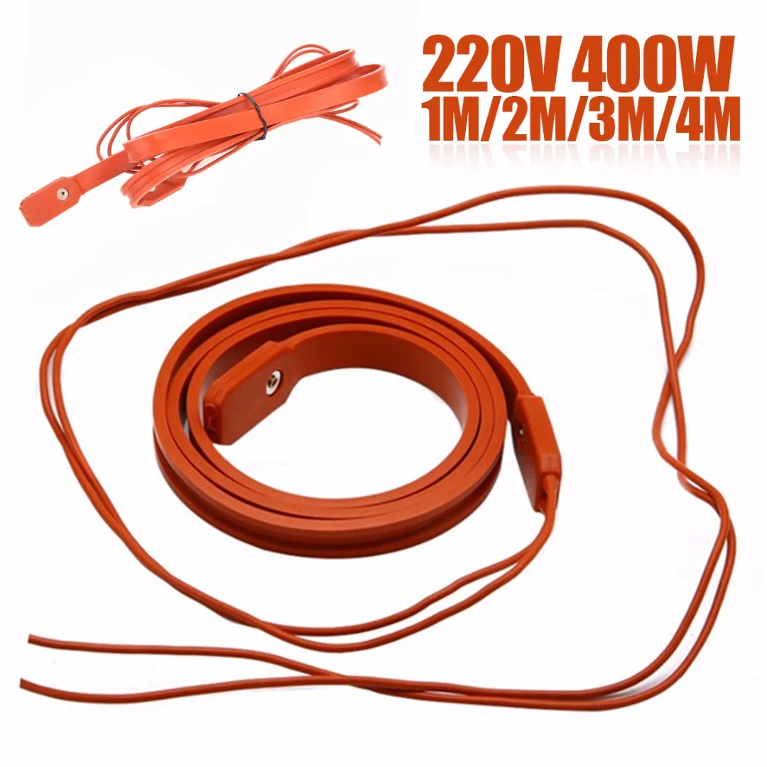 400W 220V 1/2/3/4m EU Plug Heating Belt Waterproof Moistureproof Pipe