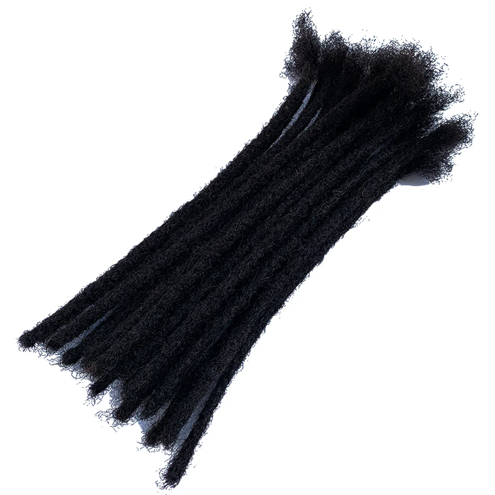YONNA человеческие волосы дреды микрозамки сикерлоки дредлоки наращивание волос 20 локов полностью ручной работы натуральный черный# 1B(ширина 0,4 см