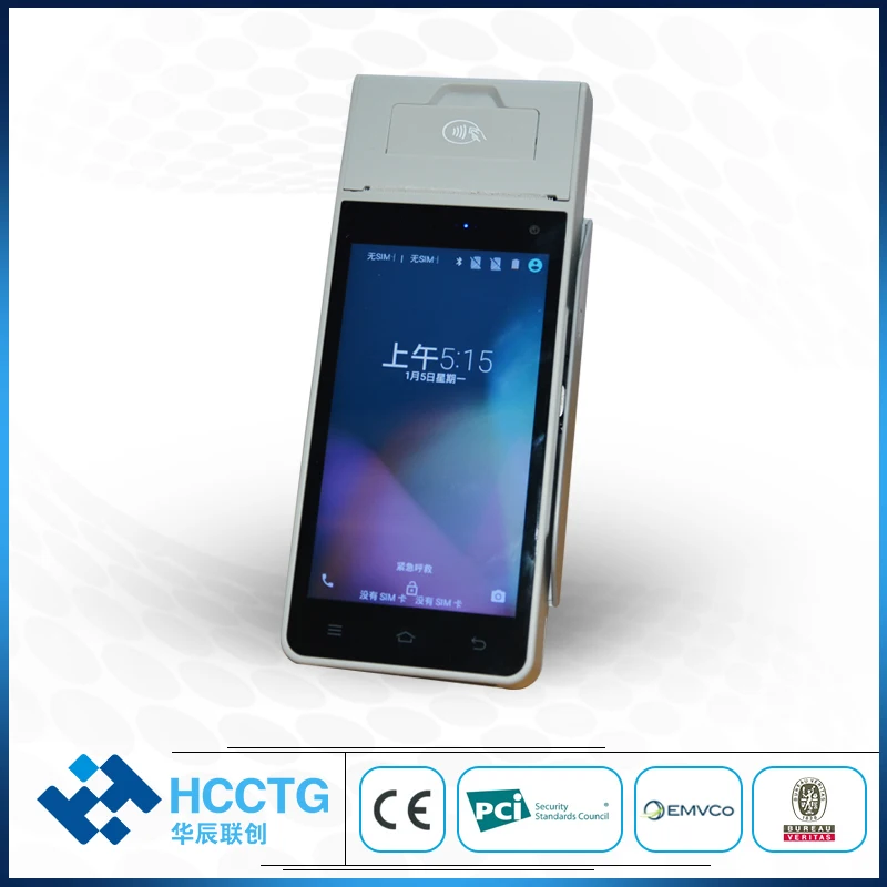 Сенсорный экран сертифицированный EMV Android pos терминал с Sim картой возможностью