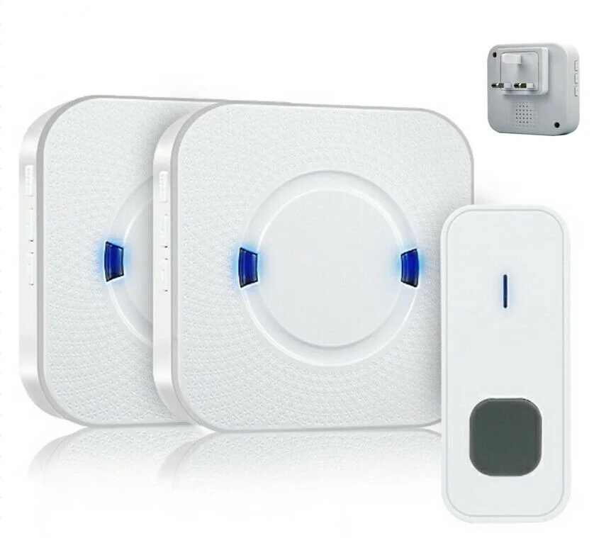 

Wireless Door Bell Twin Wall Plug in Waterproof Door Chime Kit 300M