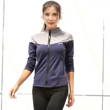 Женские повседневные Лоскутные с длинным рукавом стоячий воротник осень/весна Спортивные куртки пальто на молнии обычный синий, белый