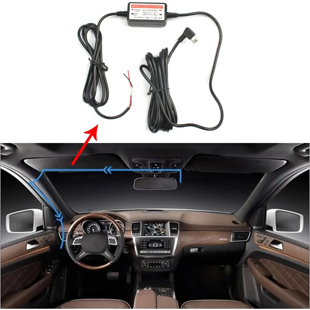 

DC 5V 2A Mini USB Port Wire Cable Car Charger DC/DC Converter Step Down Module Kit For Camera Recorder DvExclusive Power Box