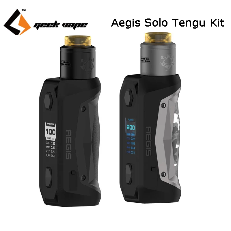 100% оригинальный набор GeekVape Aegis Solo Tengu бокс мод для электронных сигарет вейп 100 Вт с