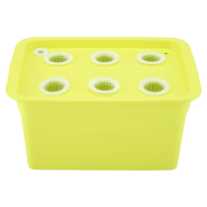 

Promotion! 6 Holes Hydroponic System Grow Plant Flower Deep Water Soilless Culture Box 1 Sets 220V/110V Plant Site Hydroponic
