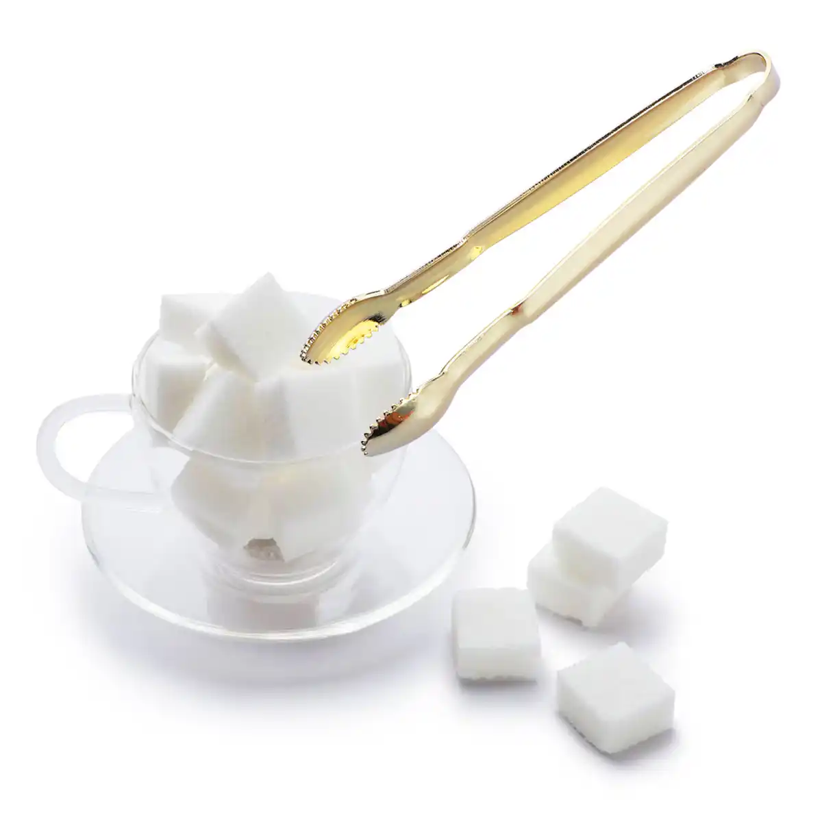 6 Pieces Sugar Spoon Tongs Rose Sugar Tongs Appetizers Tongs Flower Sugar Coffee Serving Spoons for Tea Coffee Party Kitchen Bar Ice Accessories Gold