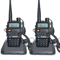 2 шт. baofeng уф-5r Walkie Talkie рации 128 Dual Band UHF & VHF 136-174 МГц и 400-520 МГц Baofeng УФ-5R портативна Рация 5 Вт Двухстороннее радио для рации рация баофенг uv-5r