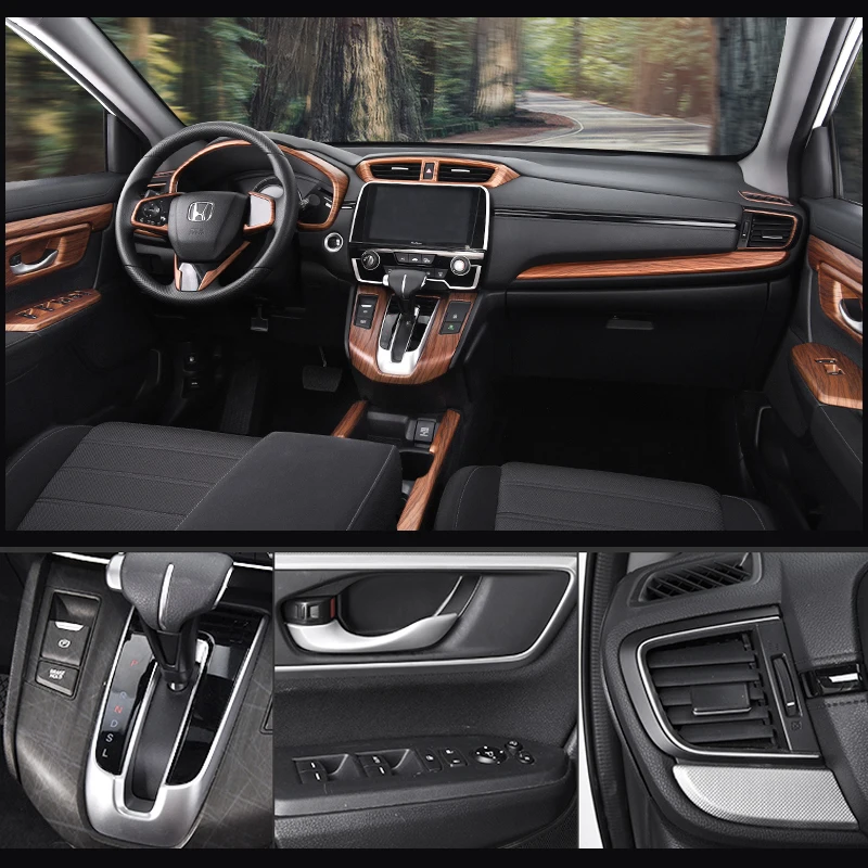 Для Honda CR V CRV 2017 2018 автомобильный карбоновый волоконный текстурный центр