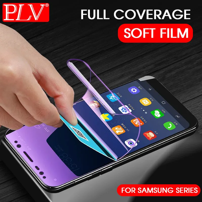 

PLV 6D Soft Full Cover Screen Protector For Samsung Galaxy S8 S9 Note 8 9 Hydrogel For Samsung S9 S8 S7 S6 Edge Plus Not Glass