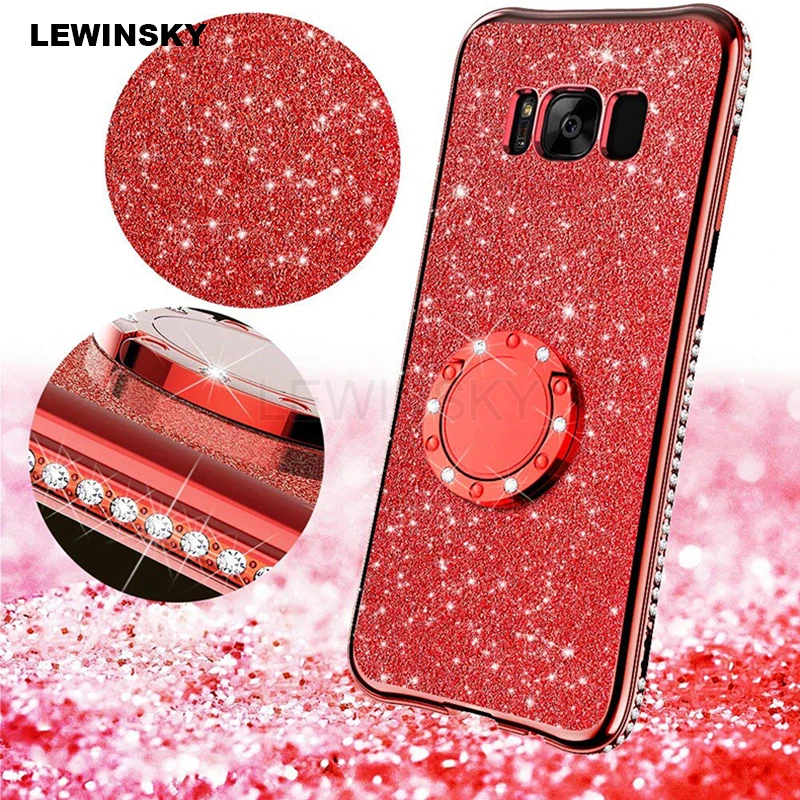 Soft TPU Phone Case For Samsung Galaxy S9 S8 A7 A6 A8 S10 Plus 2018 Note 9 8 A50 S7 Luxury Plating Bling Diamond Silicone Cover