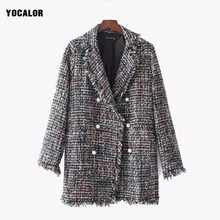 Весенняя клетчатая верхняя одежда пальто для будущих мам жемчуг кнопка европейский модное женский для женщин Базовая Осенняя куртк