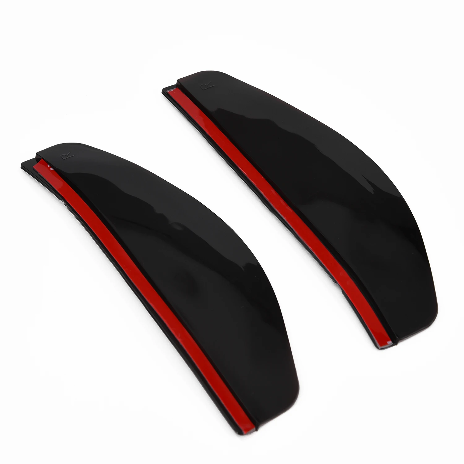 2pcs Universal Rain Deflector Blades Car Mirror Shade Back Eyebrow Cover 184*60*7mm Rear View