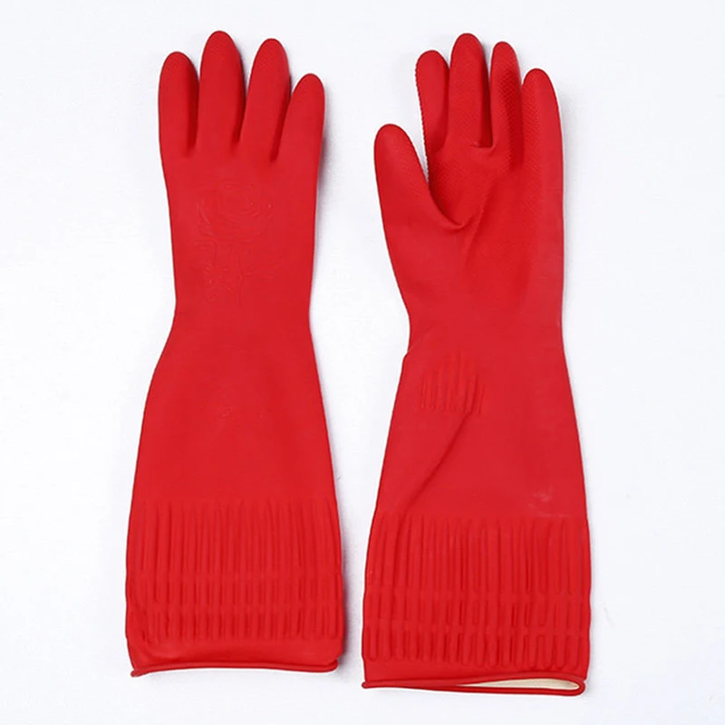 

Latex Rubber Kitchen Gloves Korea Mamison Gloves Long Dish Washing/Protect Hand