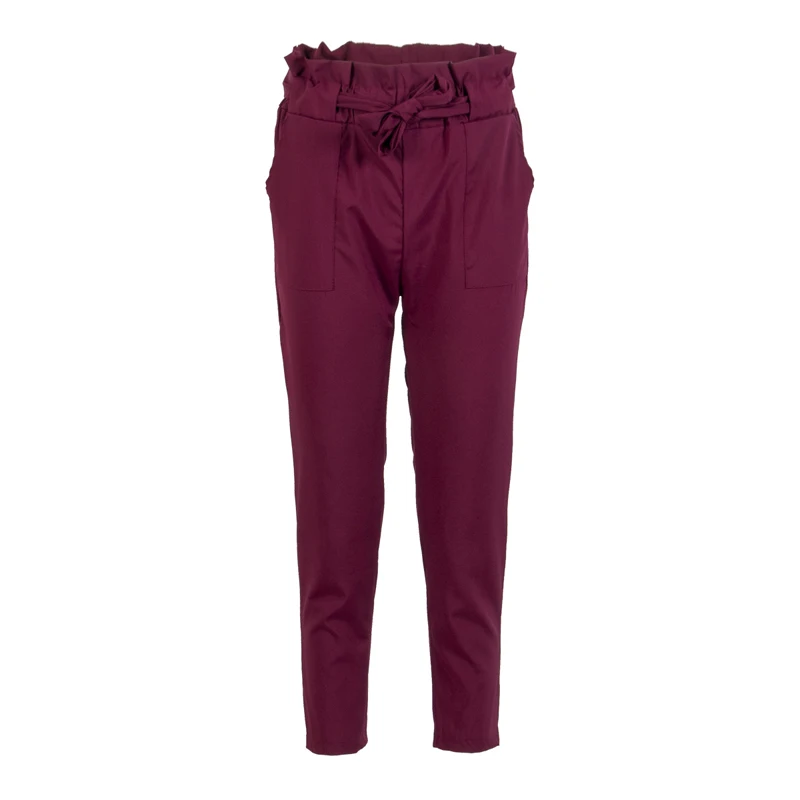 Women Fashion Casual High Waist Bow Drawstring Solid Slim Show Thin Pencil Stretch Fit Pants Trousers Hot 3 Colors | Женская одежда