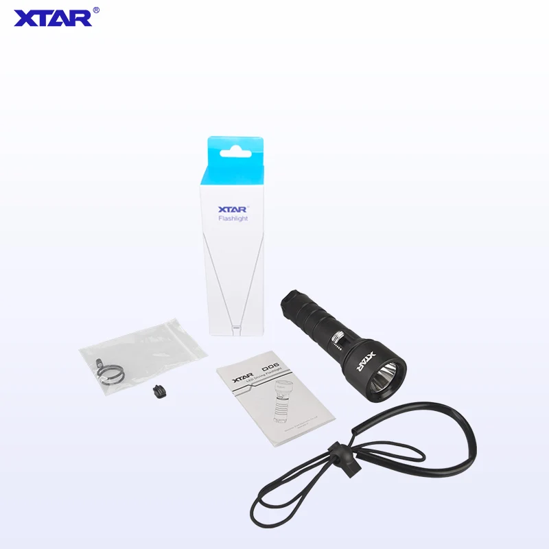 Фонарик XTAR D06 CREE XM L2 U2 с одним литий ионным аккумулятором 18650/18700 900 люмен 1 шт.|diving