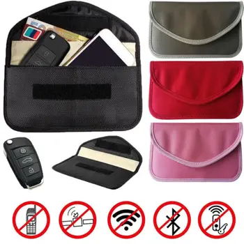 

1Pcs Phone RFID Car Key Signal Blocker Case Pouch Signal Blocking Bag Shielding Faraday Bag Foldable Container Organizer