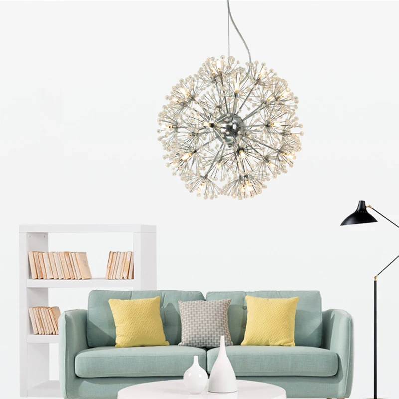 

SETTEMBRE Modern Crystal Pendant Light LED Crystal Lights Dandelion Stepless Dimming with Remote Control Lights