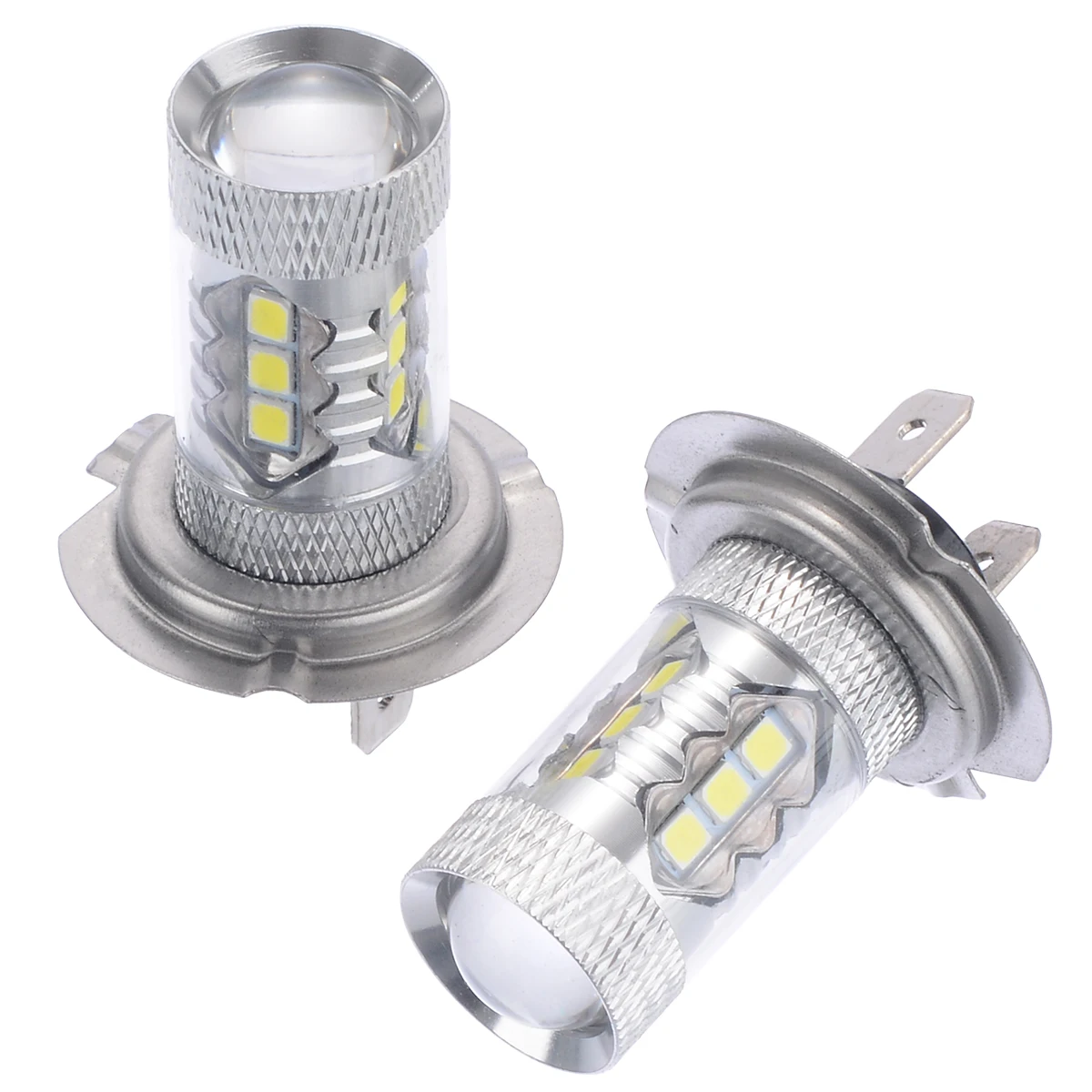 

2pcs 12V 80W H7 LED Car Headlight Fog Driving Brake Light 600LM 6500K White Lamp Blub