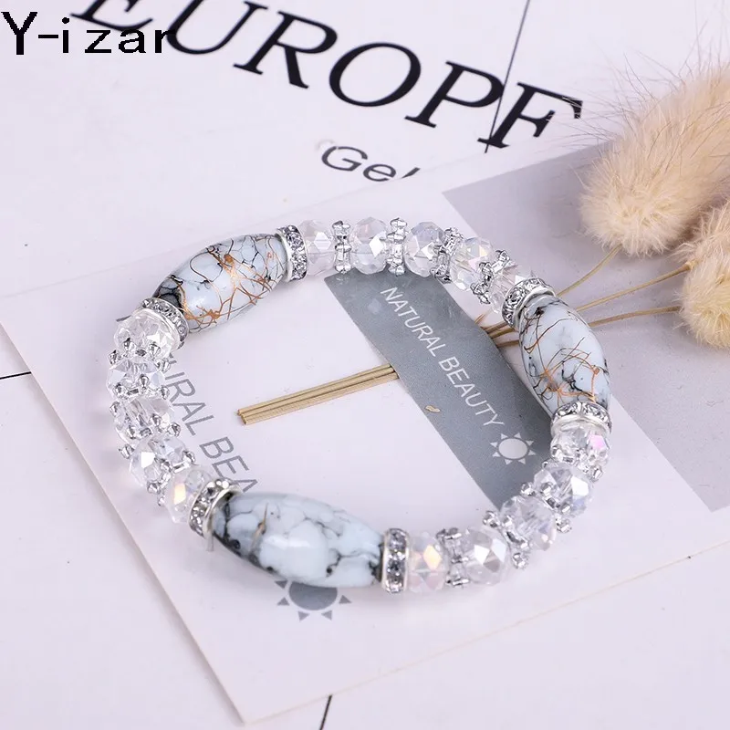 

Ladies Bracelet Bracelet Crystal Round Stone Color Fashion Colorful Black and White for Couples to Wear Popular Bohemian Style
