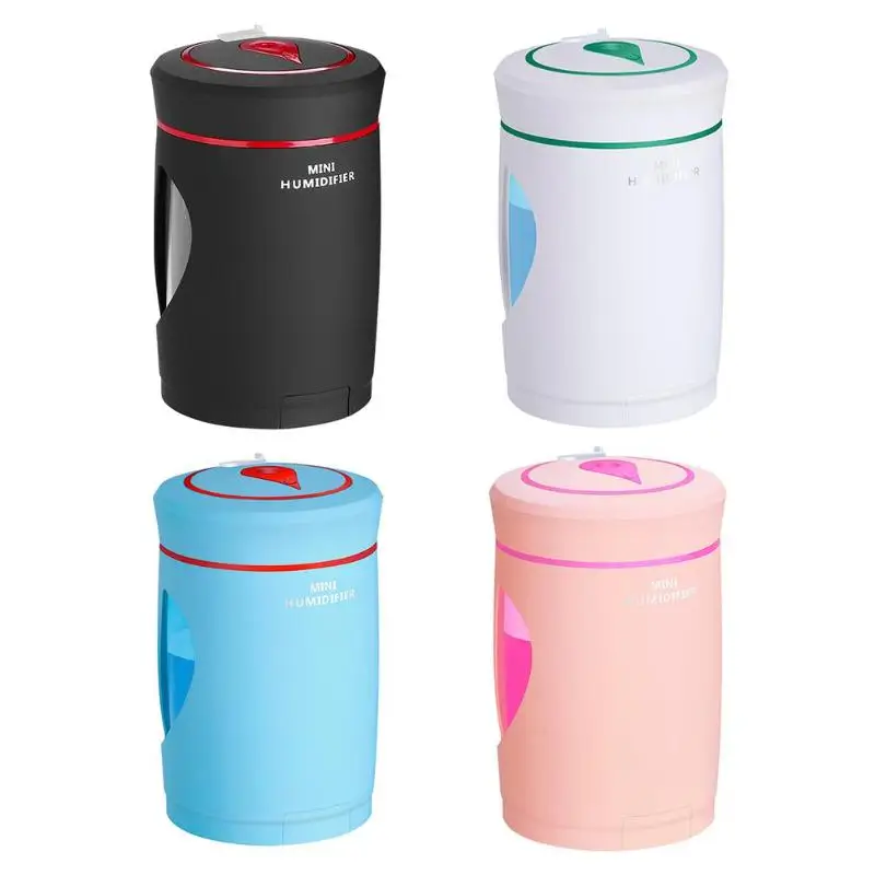 

5 in 1 220ml USB Humidifier 7 Color LED Night Lights Air Purifier Mobile Bracket Charging Power Bank Fan Beauty Instrument